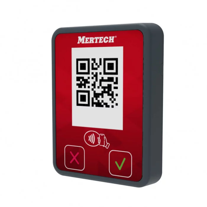 картинка Терминал оплаты СБП MERTECH Mini с NFC серый/красный от магазина ККМ.ЦЕНТР